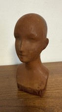 Marotte Ancienne Poupée Buste Tête De Mannequin Chapeau XIXe