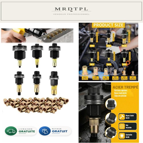 Kit 186 écrous - à, riveter