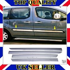 Chrome Side Door Streamer 4 door 4 pcs For Citroen BERLINGO II 2008 to 2018
