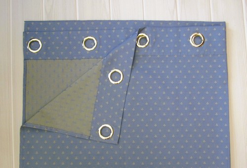 Double rideau bleu vintage - rideau,