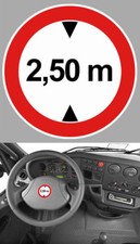 STICKER HEIGHT LIMIT 2.50m TRUCK TRUCK VAN CARAVAN 5cm STICKER HB001