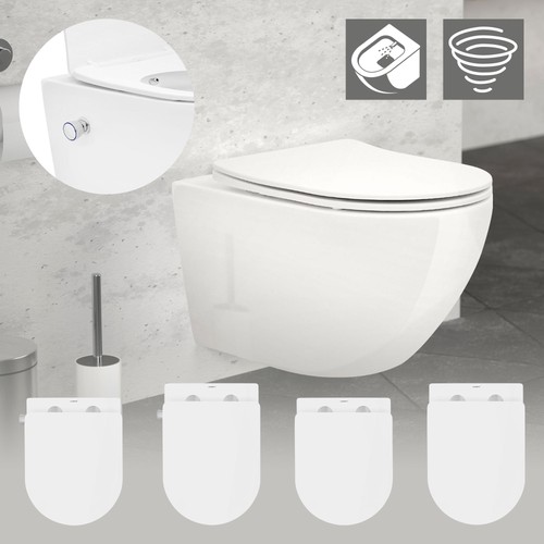 Suspendu sans rebord chasse - wc,