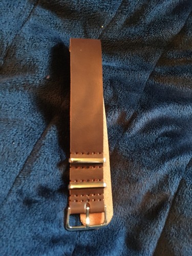 Watch band brown leather new - brown,