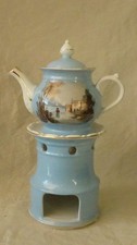 OLD PARIS PORCELAIN HERBAL TEAPOT LANDSCAPE DECOR LATE 19th early 20th *