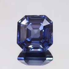 10x10MM Flawless Ceylon Blue Sapphire Loose Ascher Cut Quality Loupe Gemstone
