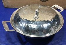 Bon Chef Stainless Steel Cucina Induction Pan & Lid hammered bowl dish casserole