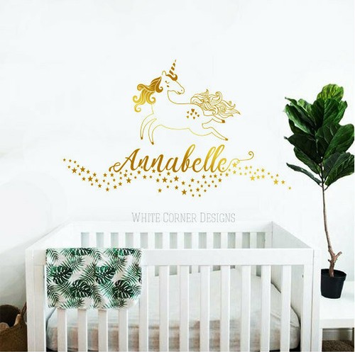 Unicorn wall decal - decal,, custom