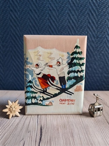 Boîte bijoux vintage bois - boîte,