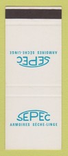 Matchbook Cover - Sepec Armoires Seche Linge Furniture Laval France