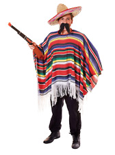 Adultes Poncho Mexicain Déguisement Hispanique Far West Cow-Boy Bandit Costume