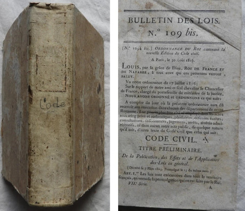 Code civil commerce 1816 - civil,, commerce..