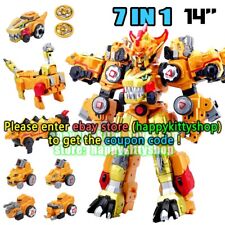 Dino Core Golden Ultimate D-Buster Tyranno Figure 7 in 1 Dinosaur Robot Combiner