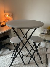 🍸 Table à bar blanche et