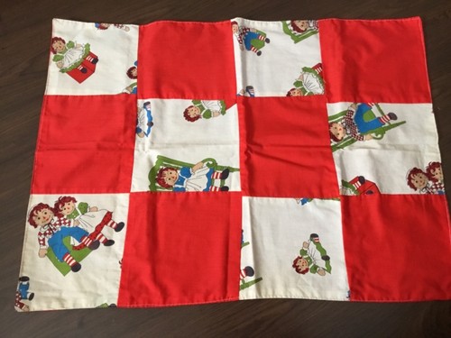 Vintage handmade red raggedy - handmade, &