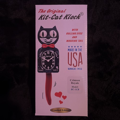 Kit cat clock crimson royale - crimson,