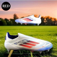Adidas F50 Elite LL SG Laceless Soccer Cleats White IF1319 - Men's Size 8.5