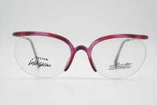 Lunettes Vintage Silhouette Losa Ghini 9121 Bordeaux Argent Monture Demi-Rim