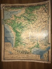 Lot of 2 Hatier school cards type Vidal France Physique