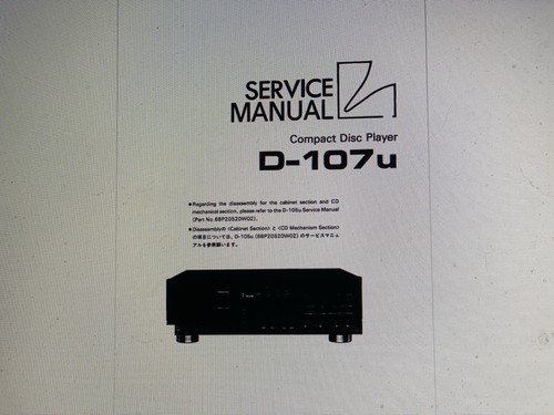 Luxman 107u service manual - luxman, d-107u