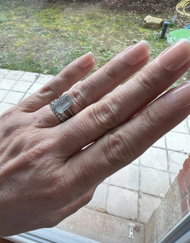 Bague blanc aigue marine - blanc,
