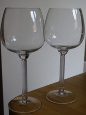 VILLEROY BOCH 2 LARGE WATER OR WINE GLASSES CRYSTAL MODEL NOBILIS ht 23 cm