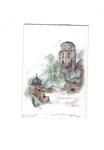 Robida dessin château antan - château,