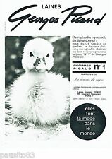 PUBLICITE ADVERTISING 106  1962  les laines Georges Picaud douceur d'yn cygne