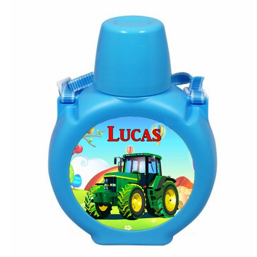 Gourde bleue enfant - enfant, tracteur