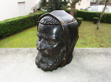 Antique Sarreguemines Arab Orientalist Zouave Terracotta Tobacco Pot.