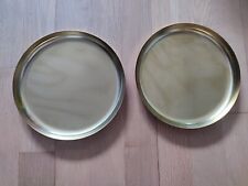 Lot x2 plateaux de balance Roberval etc.. en laiton / cuivre diamètre 20,2 cm (5