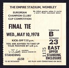 1978 European Cup Final CLUB BRUGGE / BRUGES v LIVERPOOL *VG Condition Ticket*