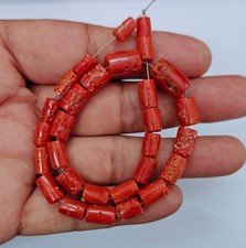 Perles polies en vrac corail