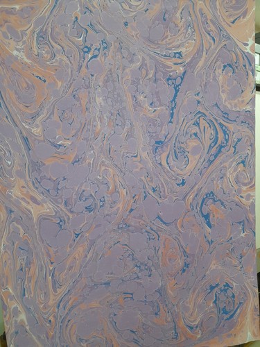 Papier marbré cuve de - marbré, la
