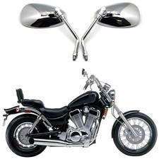 Chrome Motorcycle Rear View