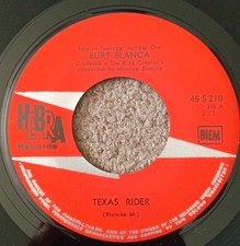 Burt Blanca - Texas Rider / Shamash  7" Vinyl Single Record  