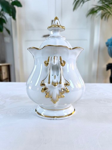 Sucrier porcelaine blanche - en,