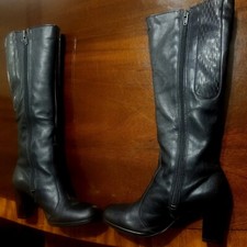 Vintage Botte Alaskan Boot Black Leather Boots w/ Heel Side Zip Size 7.5 Canada