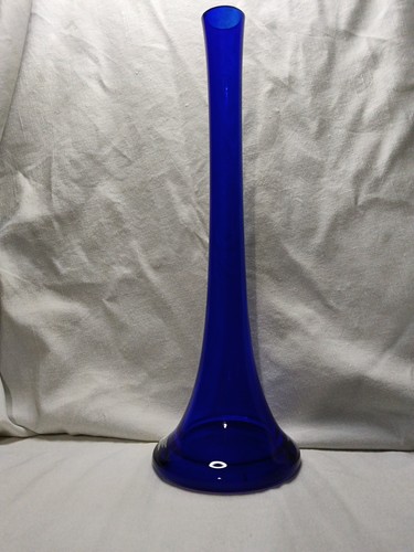 Grand vase verre bleu cobalt - bleu,