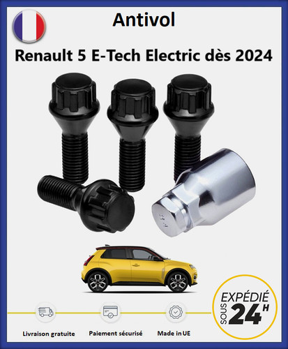 Ecrous antivol roues - roues, noir