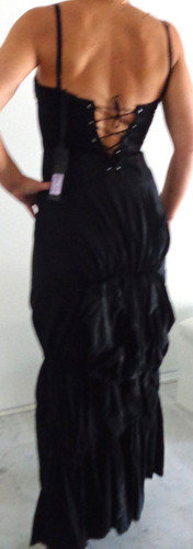 Chic robe longue maxi noir - robe,