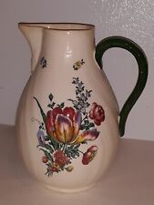 VILLEROY & BOCH Mettlach ANTIQUE 1562 PORCELAIN Handle PITCHER Germany 1874-1909