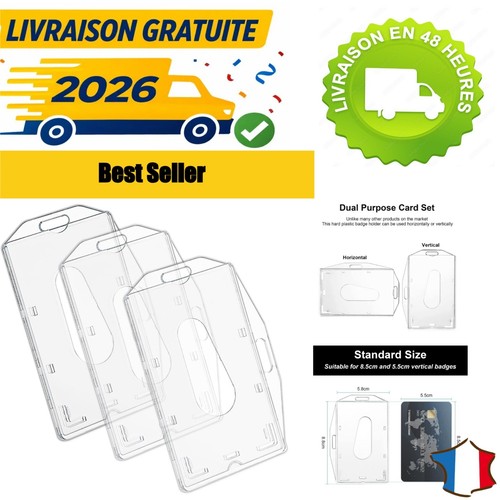 Porte badges transparent - 3, porte-badges