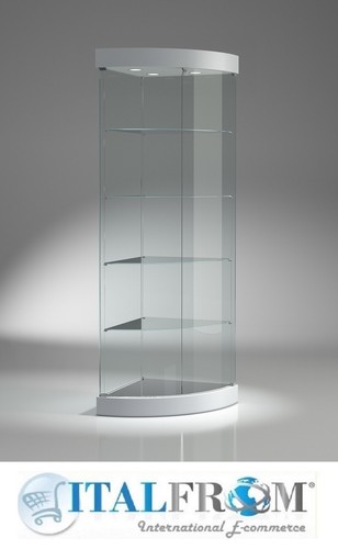 Verre coin affichage vitrine - coin, d'affichage