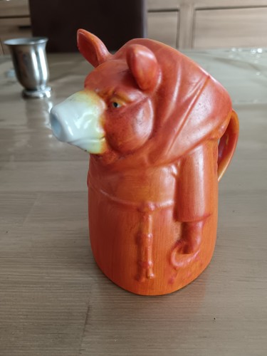 Ancien pichet satirique cochon - ancien,