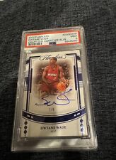 DRAFT GEM BLUE 1/8  DWYANE WADE PANINI FLAWLESS POP 2 PSA 9 HIGHEST GRADE 1ST