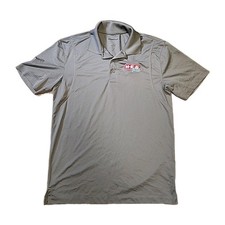 HEB Plus Logo Gray Lightweight Polo Shirt Mens Medium