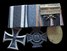 Croix Friedrich August 1914 agrafes Fère Champenoise Somme Yser WW1 German Cross
