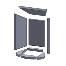 Doublure de foyer Convient pour cheminée et poêle Skantherm Beo C** 8 pièces