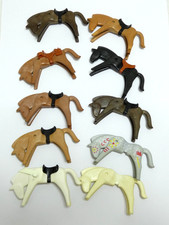 PLAYMOBIL LOT 10 CHEVAUX ACCESSOIRES POUR FIGURINE CAVALIER JOUET VINTAGE