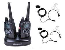 Talkie-walkie Midland G7 Pro avec casque et chargeur, grande gamme PMR446